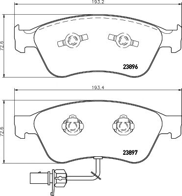 HELLA PAGID 8db355009211 -  Комплект тормозных колодок, дисковый тормоз